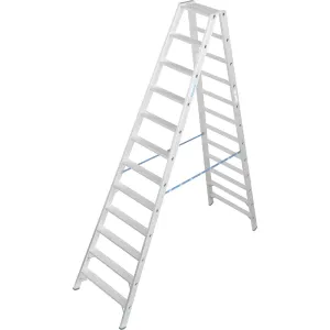 Hliníkový stojací rebrík so stupňami, s protišmykovou úpravou R13 KRAUSE #9285599