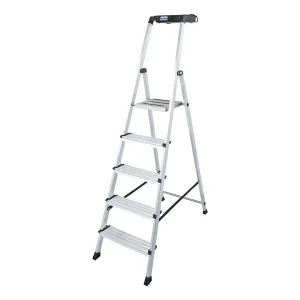 Hliníkový stojací rebrík so stupňami KRAUSE #3726834