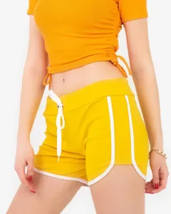 Žlté dámske športové šortky - Oblečenie