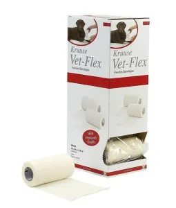 Bandáž KRUUSE Vet-Flex biela pre zvieratá 10 cm x 4,5 m, 10ks