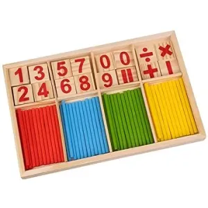 Kruzzel 22447 Montessori Drevená vzdelávacia hra s číslami