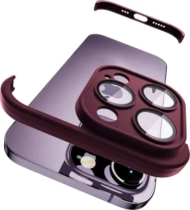 Bumper s ochranou zadní kamery - iPhone 12 Pro Max cherry