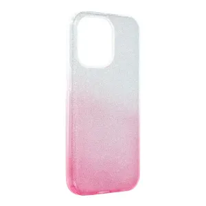Silikónové puzdro na Apple iPhone 13 Pro Forcell Shining strieborno ružové