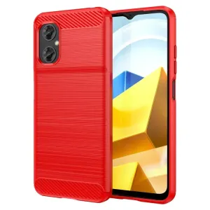 Zadný kryt Carbon červený – Xiaomi Poco M4 5G