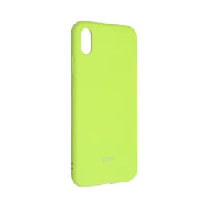 Roar Colorful Jelly Case -  iPhone XS Max žlutý limetkový