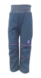 Softshell girls' pants - tm. gray - pink #7375816