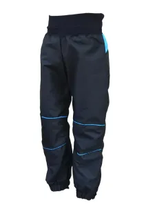 Children's rustle trousers - black-turquoise #7377931