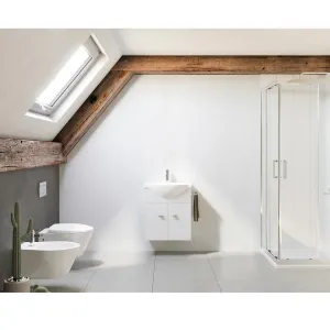 Kúpeľňová zostava Zaffiro D55 2D bianco lucido