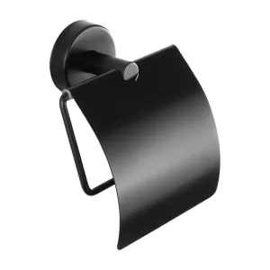 Sanela - Nerezový držiak toaletného papiera, povrch čierny matný #7849982