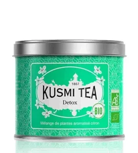 Kusmi Tea Sypaný bylinný čaj Detox Bio, kovová dóza 100 g 21640A1070