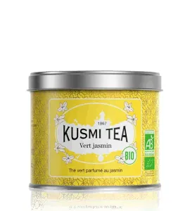 Kusmi Tea Sypaný zelený čaj Green Jasmine Bio, kovová dóza 100 g 21615A1070