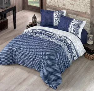 Kvalitex Klasické posteľné bavlnené obliečky STANDARD 140x200, 70x90 cm CANZONE modré