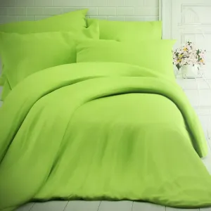 Kvalitex Jednofarebné bavlnené obliečky 140x200, 70x90cm svetlo zelené