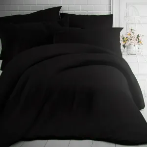Kvalitex Jednofarebné bavlnené obliečky 140x200, 70x90cm čierne