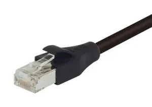 L-Com Trd695Ahfp-Blk-25 Category 6A Double Shielded Outdoor High Flex Ethernet Cable Pur , Rj45 / Rj45, Blk, 25.0Ft