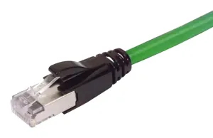 L-Com Trd695Apgrn-15 Plenum Rated Shielded Category 6A Cable, Rj45 / Rj45, 23Awg Solid, Green 15.0Ft