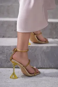 Zlaté spoločenské sandále Lucy