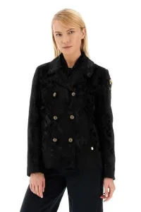 Bunda La Martina Woman Peacoat Jacket Eco Fur Čierna 1