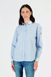 Košeľa La Martina Woman Shirt L/S Striped Stretc Modrá 3