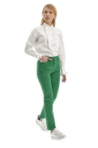 Džínsy La Martina Woman Pants 5 Pkts Velvet Zelená 26
