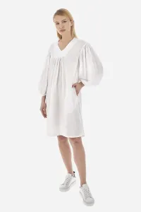 Šaty La Martina Woman Long Dress Viscose Linen Biela 4