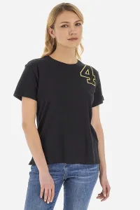 Tričko La Martina Woman T-Shirt S/S 40/1 Cotton Čierna 3 #5453934