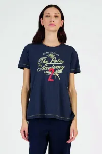 Tričko La Martina Woman T-Shirt S/S Jersey Modrá 1