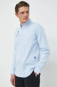 Bavlnená košeľa La Martina pánska, regular, s golierom button-down