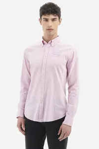 Košeľa La Martina Man Shirt L/S Cotton Linen Fialová S