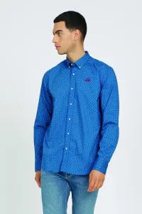 Košeľa La Martina Man Shirt L/S Fancy Popeline Modrá Xl