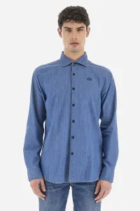 Košeľa La Martina Man Shirt L/S Light Denim Modrá Xl