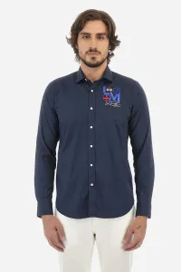 Košeľa La Martina Man Shirt L/S Poplin Modrá Xxl