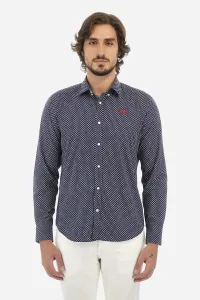 Košeľa La Martina Man Shirt L/S Printed Popline Modrá Xl
