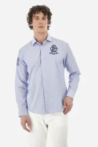 Košeľa La Martina Man Shirt L/S Striped Poplin Modrá S