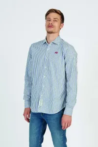 Košeľa La Martina Man Shirt L/S Striped Poplin Modrá Xxxl #3770170