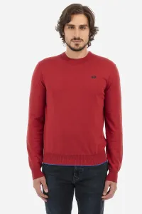 Sveter La Martina Man Sweater Cotton Wool Blend Červená M