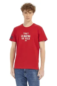 Tričko La Martina Man T-Shirt S/S Jersey Červená Xxxl