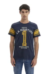 Tričko La Martina Man T-Shirt S/S Jersey Modrá M #3785863