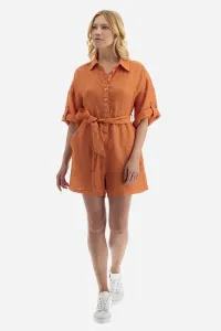 Overal La Martina Woman Dress Linen Oranžová 38