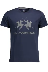 Bavlnené tričko La Martina tmavomodrá farba, s nášivkou #1516467