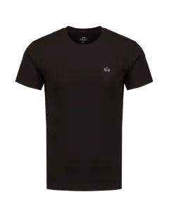 Bavlnené tričko La Martina čierna farba, jednofarebný #2625642