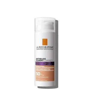 La Roche-Posay Anthelios Pigment Correct Photocorrection Daily Tinted Cream SPF50+ 50 ml denný pleťový krém pre ženy Medium na pigmentové škvrny