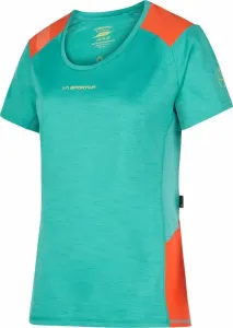 La Sportiva Compass T-Shirt W Lagoon/Cherry Tomato L Outdoorové tričko