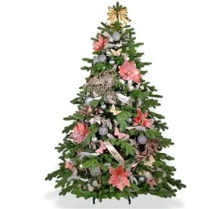 LAALU Ozdobený stromček NOBLESA 270 cm so 132 ks ozdôb a dekorácií