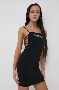 Šaty LaBellaMafia čierna farba, mini, priliehavá #6490098