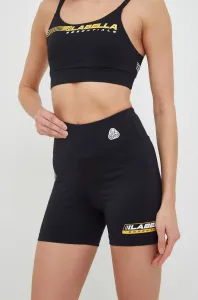 Tréningové šortky LaBellaMafia Essentials dámske, čierna farba, s potlačou, vysoký pás #6714606
