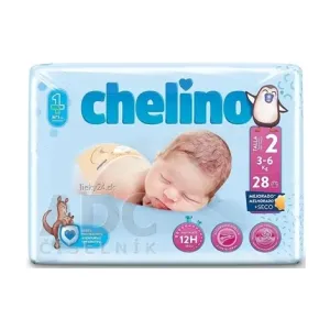 CHELINO T2 detské plienky (3-6 kg) s dermo ochranou 28 ks