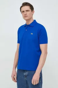 Bavlnené polo tričko Lacoste L1212-001, tmavomodrá farba, jednofarebné #8560878