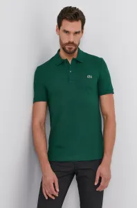 Bavlnené polo tričko Lacoste PH4012.-132, zelená farba, jednofarebné