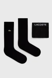 Boxerky a ponožky Lacoste pánske, čierna farba